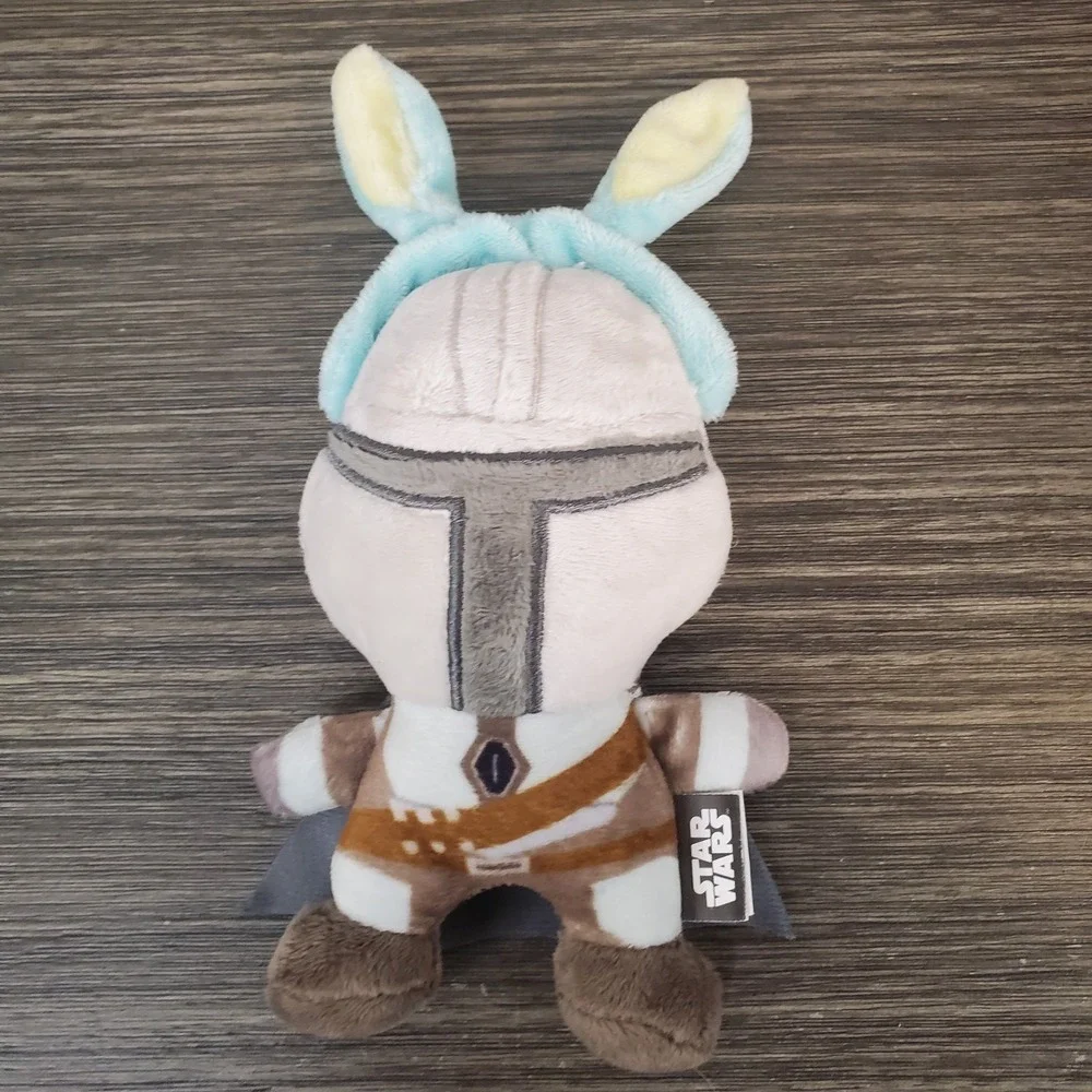 Star Wars Easter‎ Dog Toys Mandolorian Plush Squeaker 2pc Grogu Yoda Mando Bunny